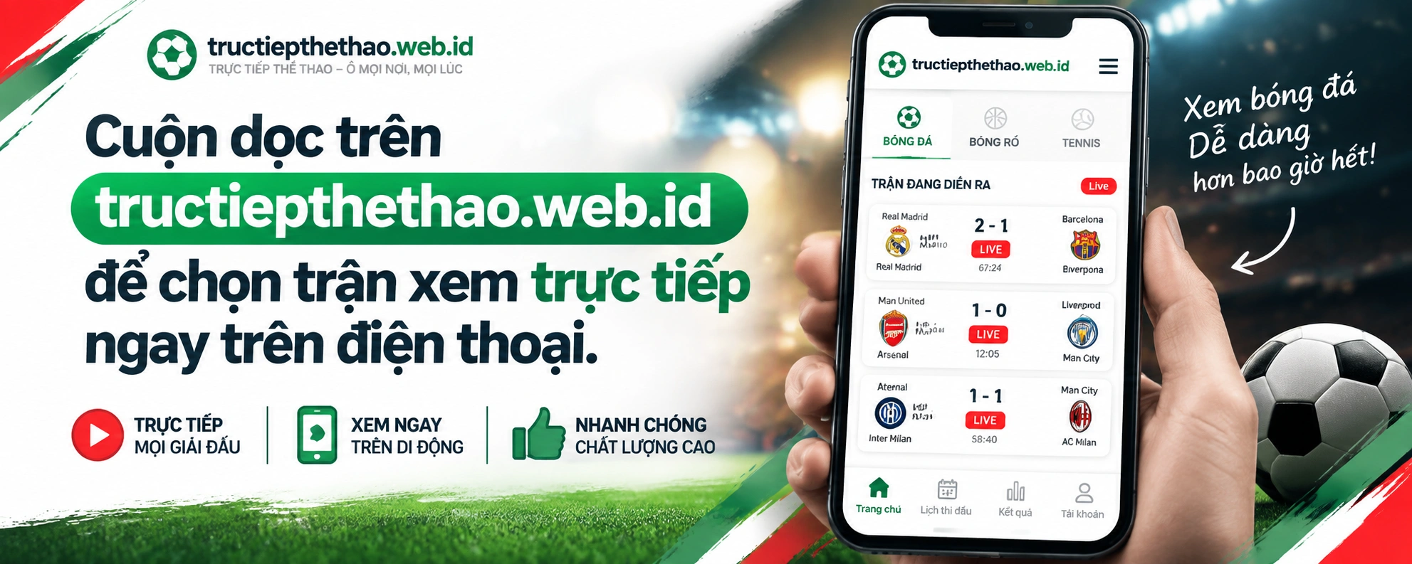 Tin thể thao Việt Nam trên tructiepthethao